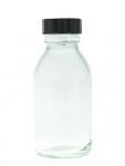 100ml Clear Glass Wide Neck Bottle with Cap